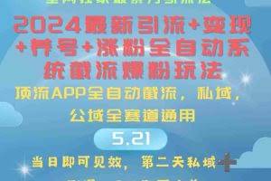 （10643期）2024最暴力引流+涨粉+变现+养号全自动系统爆粉玩法