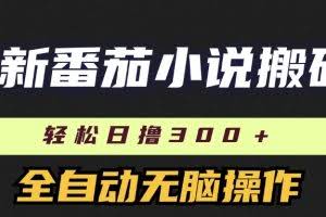 (11904期)最新番茄小说搬砖,日撸300+!全自动操作,可矩阵放大