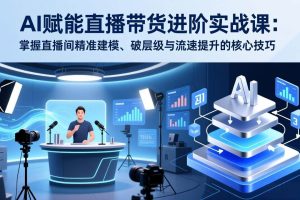 （17405期）AI赋能直播带货进阶实战课：掌握直播间精准建模、破层级与流速提升的核心技巧