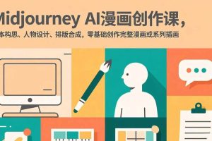 （17299期）Midjourney AI漫画创作课，脚本构思、人物设计、排版合成，零基础创作完整漫画或系列插画
